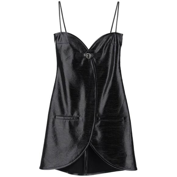 Vinyl Ellipse Mini Sleeveless Dress - Black - Picture 1 of 4